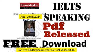 IELTS speaking pdf janApril 2024 free download ielts speaking ieltsspeaking [upl. by Anikehs646]