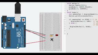 Pull Down Resistor on TinkerCAD [upl. by Bolte]