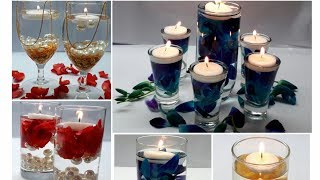 5 Floating Candle Centrepiece Water Candles For DIWALI Water Candles Ideas for Diwali wedding [upl. by Aihsik]