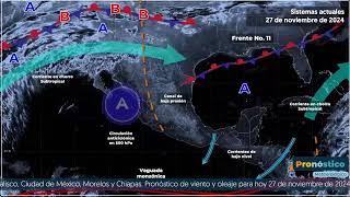 27 de noviembre de 2024 800h pronosticodeltiempo [upl. by Erehpotsirhc]