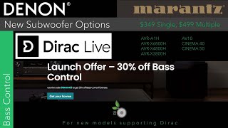 Denon Marantz  Dirac Live Bass Control Options Available Now [upl. by Mayeda]