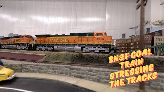 From Start to Finish Epic HO Scale BNSF Coal Train Journey [upl. by Leontine932]