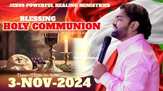 BLESSING HOLY COMMUNION prophetabhishek jesuspowerfullhealingministery [upl. by Zabrina]