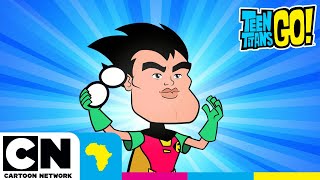 Robin Takes Off His Mask  Teen Titans Go  Cartoon Network Africa [upl. by Aerdnaxela]