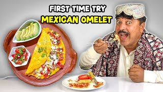 Tribal People Try Mexican Omelette [upl. by Etnemelc]