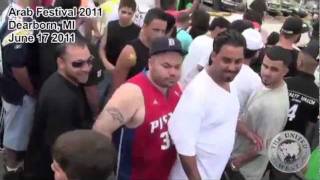 Muslims spit on Jewish Cameramen at Arab Fest 2011 [upl. by Aicenert]