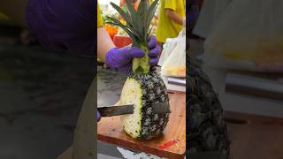 HighSugar Pineapple Cutting Skills in Taiwan [upl. by Assiran]