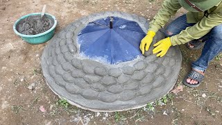 Unique creation from cement and umbrella  Beautiful duckshaped fountain design in the garden [upl. by Mcnalley14]