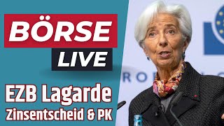 🚨 LIVE EZB Lagarde  EZBZinsentscheid amp Pressekonferenz  Auf deutsch  Geldpolitik Inflation [upl. by Chance]