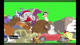 animal stampede green screen fast 8x [upl. by Enohpesrep487]