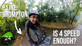 Can the Brompton P Line Climb Steep Hill in the Rain Challenge Hong KongFolding Bike [upl. by Aivekahs]