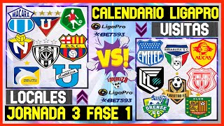 🔴LIGAPRO CALENDARIO FECHA 3 PRIMERA ETAPA LIGAPRO ECUADOR 2024  PROXIMOS PARTIDOS LIGAPRO FASE 1 [upl. by Chapin]