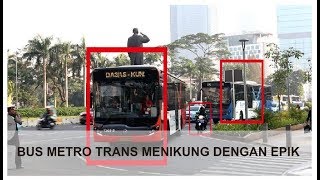 Lihai Menikung Inilah Gaya Menikung Bus Transjakarta Ditikungan Dukuh Atas [upl. by Siramed]