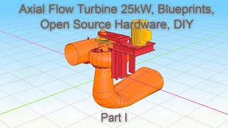 Axial Flow Turbine 25kW Blueprints Open Source Hardware DIY [upl. by Owades]