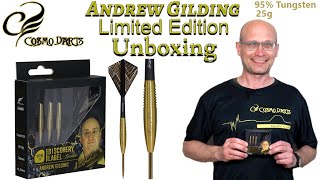 Cosmo Darts Discovery Label ANDREW GILDING GOLD LIMITED EDITION Unboxing in 4K [upl. by Odlanar712]