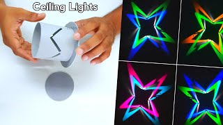 How to Make a Modern Style LED Ceiling Lamp from PVC Pipe DIY Ceiling Light PVC Diy Chandelier 6 [upl. by Ayek839]