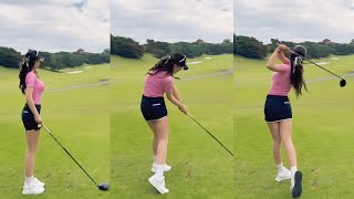 귀염둥이골프tv 이 스윙을 계속해서 볼 수 있습니다배울점이 많습니다👍👍KLPGA 프로골퍼 최민 채 프로 스윙 모음 최민채프로 [upl. by Suzanna]