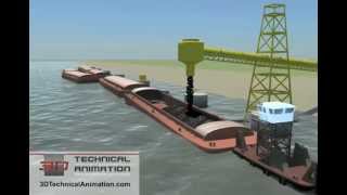 3D Technical Animation  Barge Operation [upl. by Nasia]