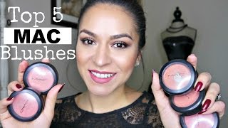 TOP 5 MAC BLUSHES w Swatches [upl. by Adnil]