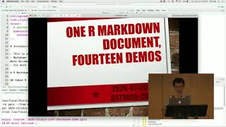 Yihui Xie  One R Markdown Document Fourteen Demos  RStudio 2020 [upl. by Llerdnad]