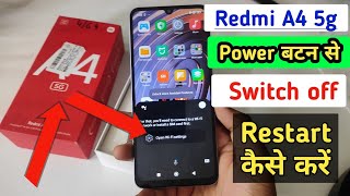 How to Power off Redmi a4 5g  Redmi a4 5g switch off kaise kare kare [upl. by Celtic499]