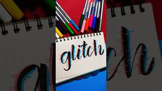 Glitch effect calligraphy shorts youtubeshorts trending viralvideos like [upl. by Anitsua]