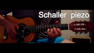 EV Microphone VS Schaller Piezo pickup sound test with 18 nylon guitar [upl. by Hisbe]