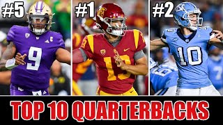 Top 10 QUARTERBACKS In The 2024 NFL Draft  Post SeasonRankings [upl. by Aivila]