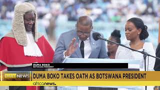 Duma Boko takes oath as Botswanas president [upl. by Gilemette903]