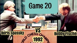 Boris spassky vs Bobby Fischer  rd 20 1992 [upl. by Einnahc603]