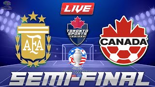 Argentina vs Canada Copa America 2024 Semifinal LIVE Stream Game Audio  Live Streamcast amp Hangout [upl. by Suidualc]