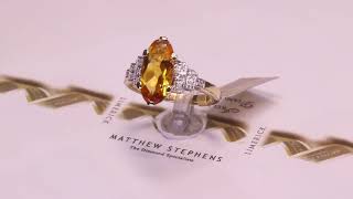 97883  Citrine and Diamond Ring  9ct Yellow Gold [upl. by Nolaf17]