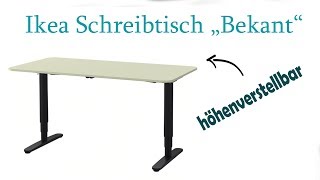 Elektrischer Schreibtisch  Ikea Bekant im Test [upl. by Noynek]