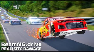 NURBURGRING Jump Compilation BUT With REALISTIC DAMAGE MODEL 14  BeamNG Drive [upl. by Hainahpez]