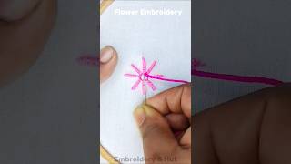 Flower embroidery design Running stitch tutorial embroidery handembroidery diyembroidery [upl. by Nosnevets]