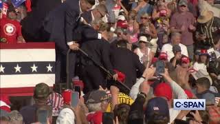 Gunshots at Former President Trumps Rally [upl. by Aleil]