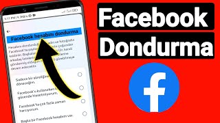 Facebook uygulamadan hesap dondurma nasil yapilir 2023 [upl. by Heigho]