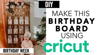 DIY First Birthday Milestone Board using Cricut  Tutorial for BEGINNERS [upl. by Garreth]