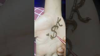 S❤️K letter mehndi designs 💞 subscribe [upl. by Darrick200]