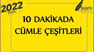 10 DAKİKADA  Cümle Çeşitleri  RÜŞTÜ HOCA [upl. by Ahtilat]