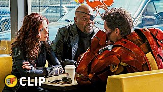 Black Widow Reveal  Randys Donuts Restaurant Scene  Iron Man 2 2010 Movie Clip HD 4K [upl. by Revert48]