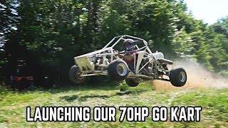 750cc Cross Kart FULL SEND BREAKING Fixing and JUMPING [upl. by Dempster]