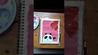 Panda 🐼✨ love painting tanisha art shorts drawing panda [upl. by Ahto]