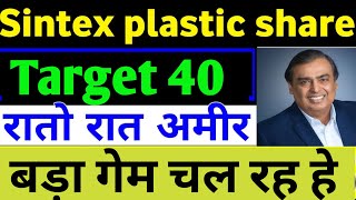 Sintex Plastic Technology Share Latest News  Sintex Industries Share Latest News [upl. by Sirac]