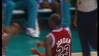 Michael Jordan Sick Poster Dunk vs Hornets [upl. by Etnauj434]