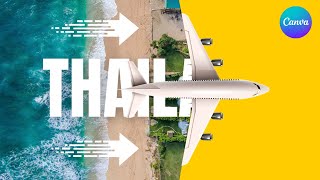 Travel Intro Animation using Text Reveal Effect in Canva [upl. by Viki]