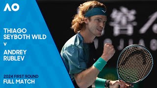 Thiago Seyboth Wild v Andrey Rublev Full Match  Australian Open 2024 First Round [upl. by Bremble]