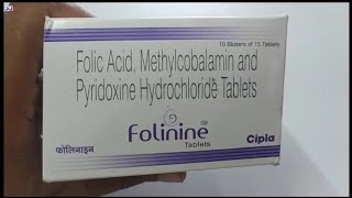 Folinine Tablet  Folic Acid Methylcobalamin and Pyridoxine Hydrochloride Tablets  Folinine Tablet [upl. by Nakre]