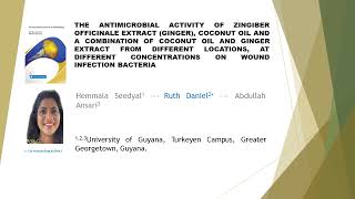 The Antimicrobial Activity of Zingiber Officinale Extract Ginger Coconut Oil IJB 2022 112 36 52 [upl. by Coltin]