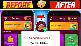 Easy Coins New Earning App  Easy CoinsApp New Promo Code  Easy Coins App SeCoin Kaise Kamaye [upl. by Teak936]